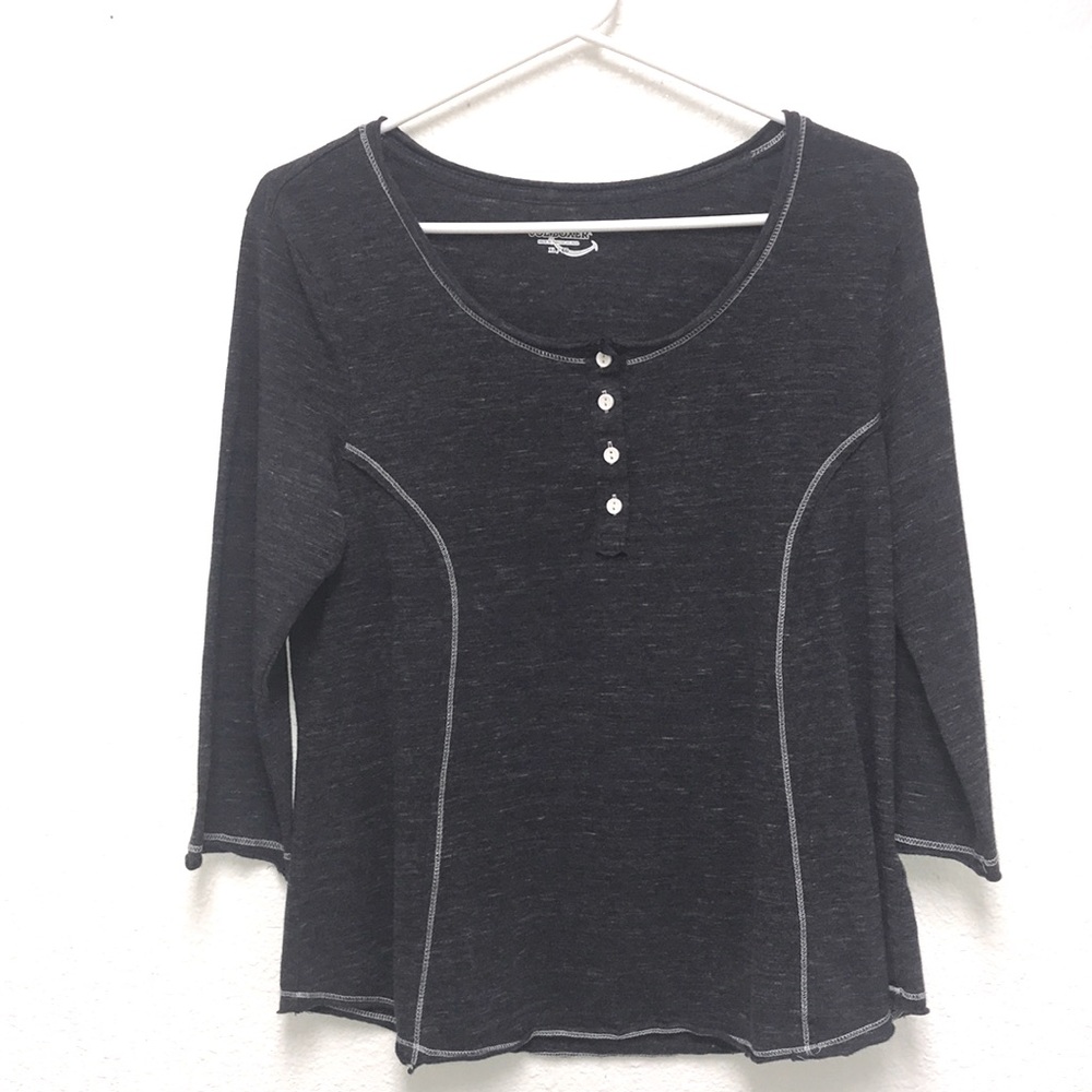 Joe Boxer Women’s XL Comfy Dark Heather Gray almost Black Comfy Sleepy Top